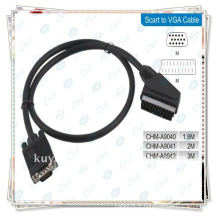 Câble mâle Scart to VGA vers mâle SVGA VGA 15 broches HD Plug Lead